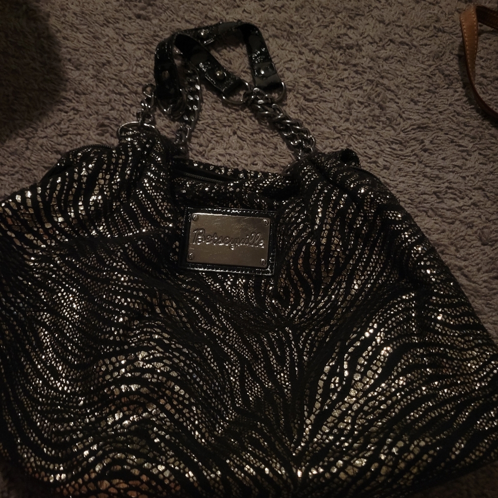 Betseyville Black and Gold Tote Bag